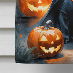 black pug puppy halloween house flag - product photo 4 of 8