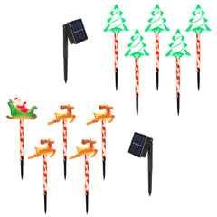 5Packs Christmas Outdoor Pathway Light With 8 Modes IP44 Waterproof Xm