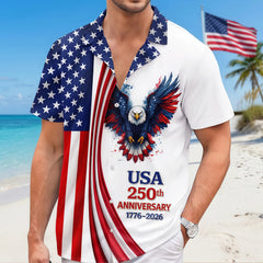 USA 250th Anniversary 1776‑2026 Eagle American Flag Patriotic Shirt