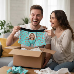 Custom Photo Boxers for Men - Put Her Face on His Underwear - Funny Anniversary, Birthday or Valentine's Day Gift for Him