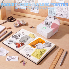 Mini Portable Bluetooth Thermal Printer | Inkless Pocket Sticker & Photo Printer for Notes, Lists & DIY Art