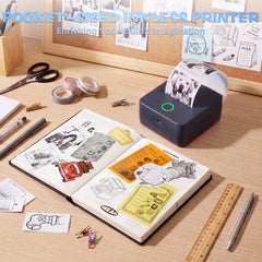 Mini Portable Bluetooth Thermal Printer | Inkless Pocket Sticker & Photo Printer for Notes, Lists & DIY Art