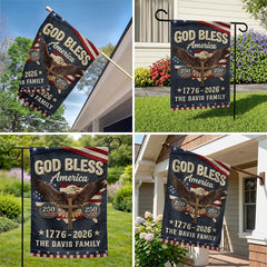 Custom Flag - Personalized America 250th Anniversary Gifts For Mom, Dad, Brother, Sister, Kids - Courage Built Our Future
