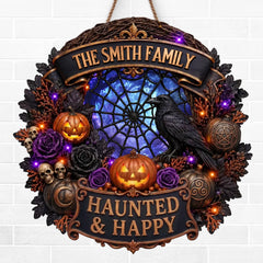 Custom Wood Sign - Personalized Halloween Decor Birthday Gifts For Mom, Dad, Brother, Sister - Spooky Vibes Only Here