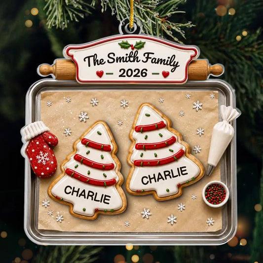 Custom Acrylic Ornament - Personalized Christmas Birthday Gifts For Mom, Dad, Brother, Sister - Sweetest Holiday Wishes To All
