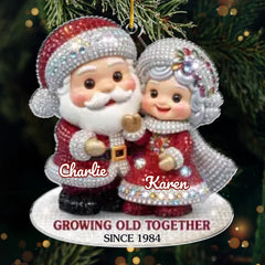 Custom Acrylic Ornament - Personalized Anniversary Christmas Wedding Gifts For Husband And Wife, Him And Her - Forever Festive, Forever Us