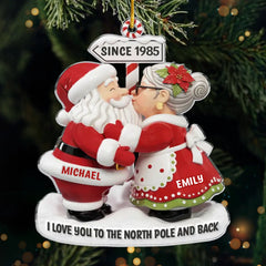 Custom Santa Acrylic Ornament - Personalized Anniversary Christmas Wedding Gifts For Husband And Wife, Him And Her - The Claus Couple Goals