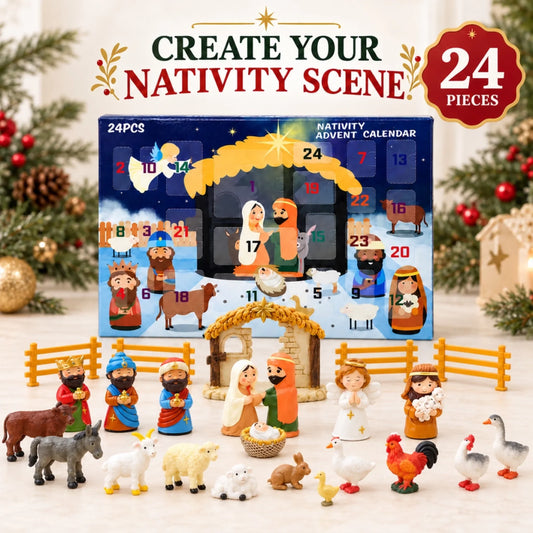 Custom Nativity Christmas Countdown - Personalized Nativity Advent Calendar