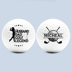 Golf Legend - Family Personalized Custom Golf Ball - Gift For Dad, Sport Lovers, Sport Players