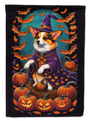 corgi witchy halloween house flag - product photo 8 of 8