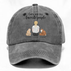 Custom Cats are my favorite people Cap