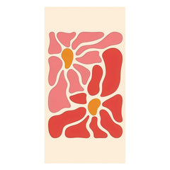 Abstract Boho Floral Matisse-Inspired Beach Towel