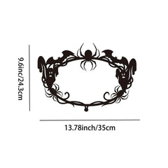 Gothic bat spiderweb ghost iron wall hanging - product photo 2 of 6