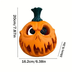 resin skull-headed pumpkin light, 7.88 inch, warm glow - product photo 5 of 7