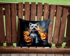 west highland terrier halloween throw pillow with insert - product photo 4 of 8