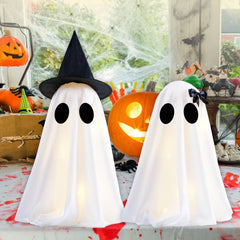 two light-up fabric ghosts in two heights - product photo 8 of 10
