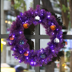 24 in pre-lit Halloween wreath with 50 LEDs - product photo 3 of 6
