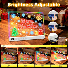 LED drawing board with adjustable brightness demonstration