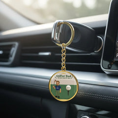Circle Pendant with Keychain