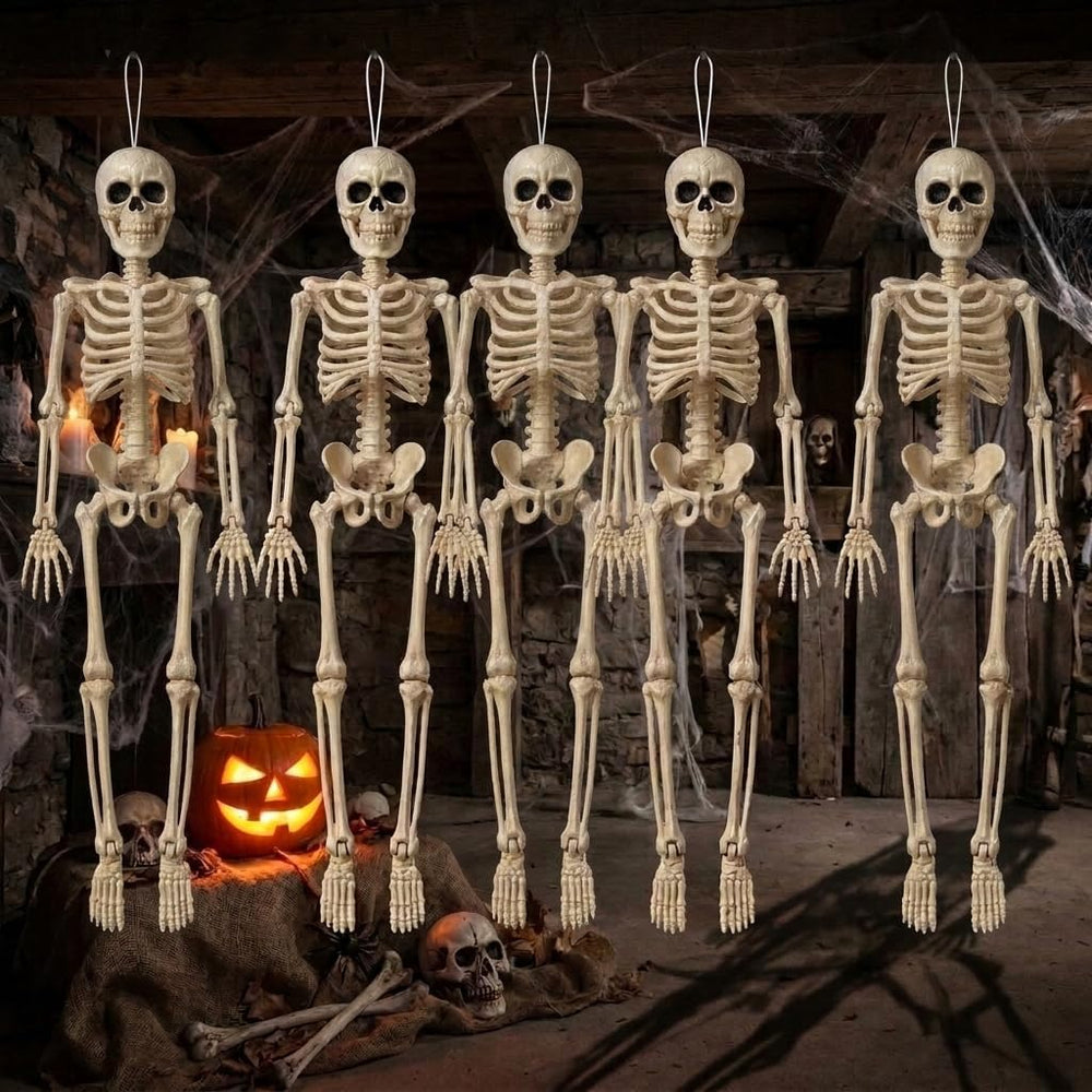 16 in mini hanging skeleton, five per set 16 In, 5 Pack