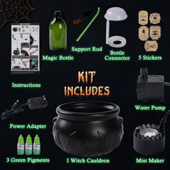 floating potion set with witch cauldron and mist maker - product photo 3 of 7