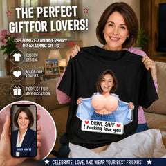 Customized Sexy & Humorous Couple Avatars on Personalized T-Shirts