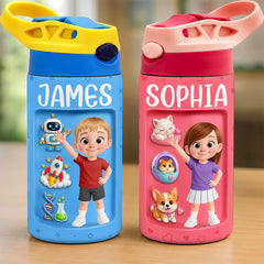 Custom Kids Insulated Water Bottle - Personalized Back To School Gifts For Kids - My Little Adventure Buddy