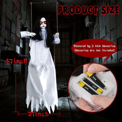 45 inch hanging doll that swings, moans and glows red eyes on sound or a slap - product photo 5 of 10
