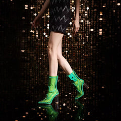 Transparent LED Luminous Platform Heels, Glow In Dark Party Shoes For Women, Non-Slip Casual Nightclub Festival Heels