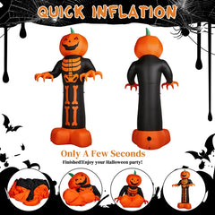 12 ft inflatable grim reaper and skeleton scene - product photo 5 of 6