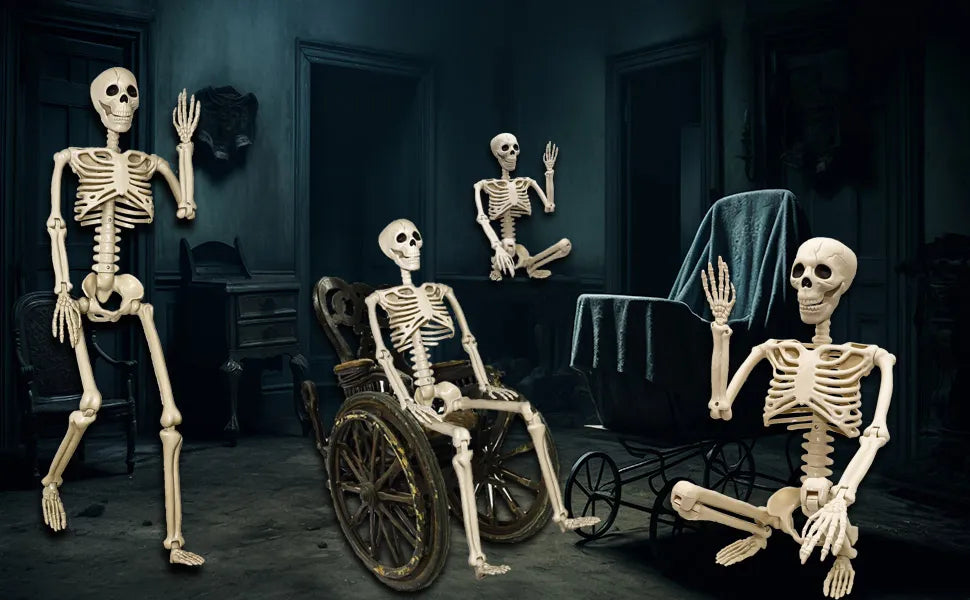 36 in life size posable skeleton, two per set - product photo 3 of 12