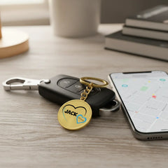 Dad Heart Keychain