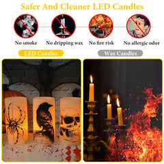 three flameless paraffin candle lamps with a timer - product photo 3 of 12