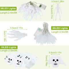 3 set halloween string lights, 50 LEDs on 24 ft - product photo 4 of 10