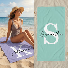 Simple Signature Personalized 30x60 Beach Towel