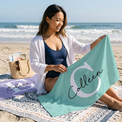 Simple Signature Personalized 30x60 Beach Towel