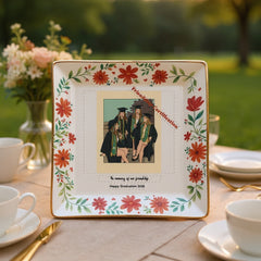 Custom Graduation Friendship Jewelry Dish - Personalized 2026 Class Photo Keepsake Tray