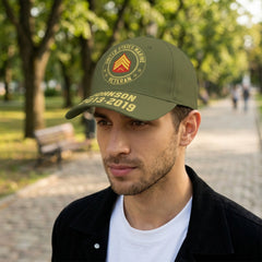 Custom US Marine Corps Veteran Rank & Service Years Baseball Cap