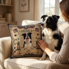 Personalized Vintage America Custom Pet Pillow