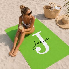 Simple Signature Personalized 30x60 Beach Towel