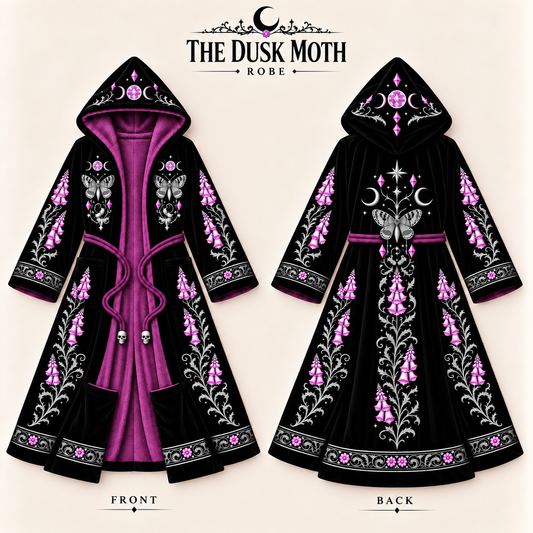 Heated robe Dusk Moth embroidery - product photo 1 of 10
