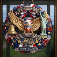 Custom Wood Sign - Personalized America 250th Anniversary Gifts For Mom, Dad, Brother, Sister, Kids - Liberty Never Goes Out Of Style