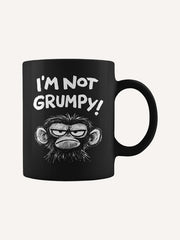 Grumpy Monkey I'm Not Grumpy Retro Vintage Coffee Mug