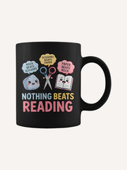 Rock Paper Scissors Nothing Beats Reading Book Lover Coffee Mug
