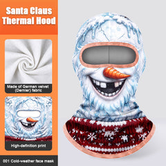 Christmas Balaclava Full Face Mask for Men Women – Funny Santa Thermal Ski Mask, Windproof Warm Fleece Winter Face Cover with Neck Protection, Holiday Gift