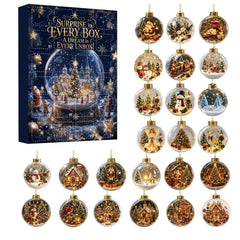 24 Days of Christmas Magic – Glass Ball Ornament Advent Calendar Countdown Box