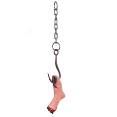 Halloween scary props - iron chain, hand hook, foot hook, head hook, haunted house scene, garden decoration
