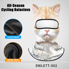 All-Season Cycling Balaclava Face Mask – Breathable Ice Silk & Thermal Velvet Ski Mask, Full Coverage Animal Print Neck Gaiter for Men Women, Motorcycle Helmet Liner for Skiing Riding Hiking
