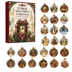 24 Days of Christmas Magic – Glass Ball Ornament Advent Calendar Countdown Box