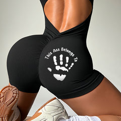 Handprint & Personalized Text Butt Lifter Romper - For the Bold